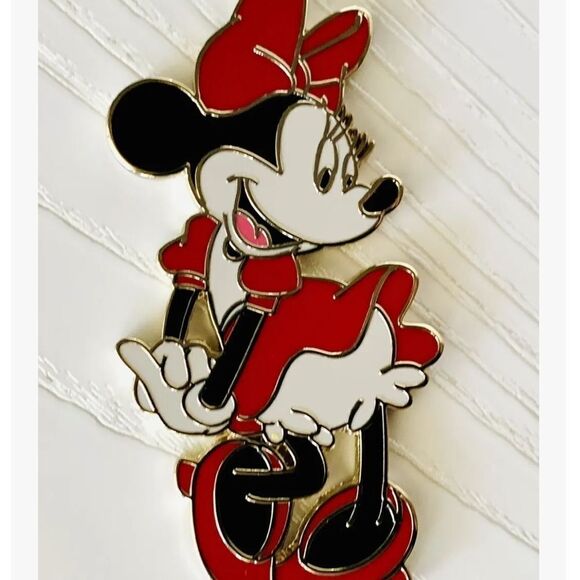 Kate Spade Disney X Key Ring/Fob- Minnie Mouse- red black white- gold tone NWT - Picture 7 of 7